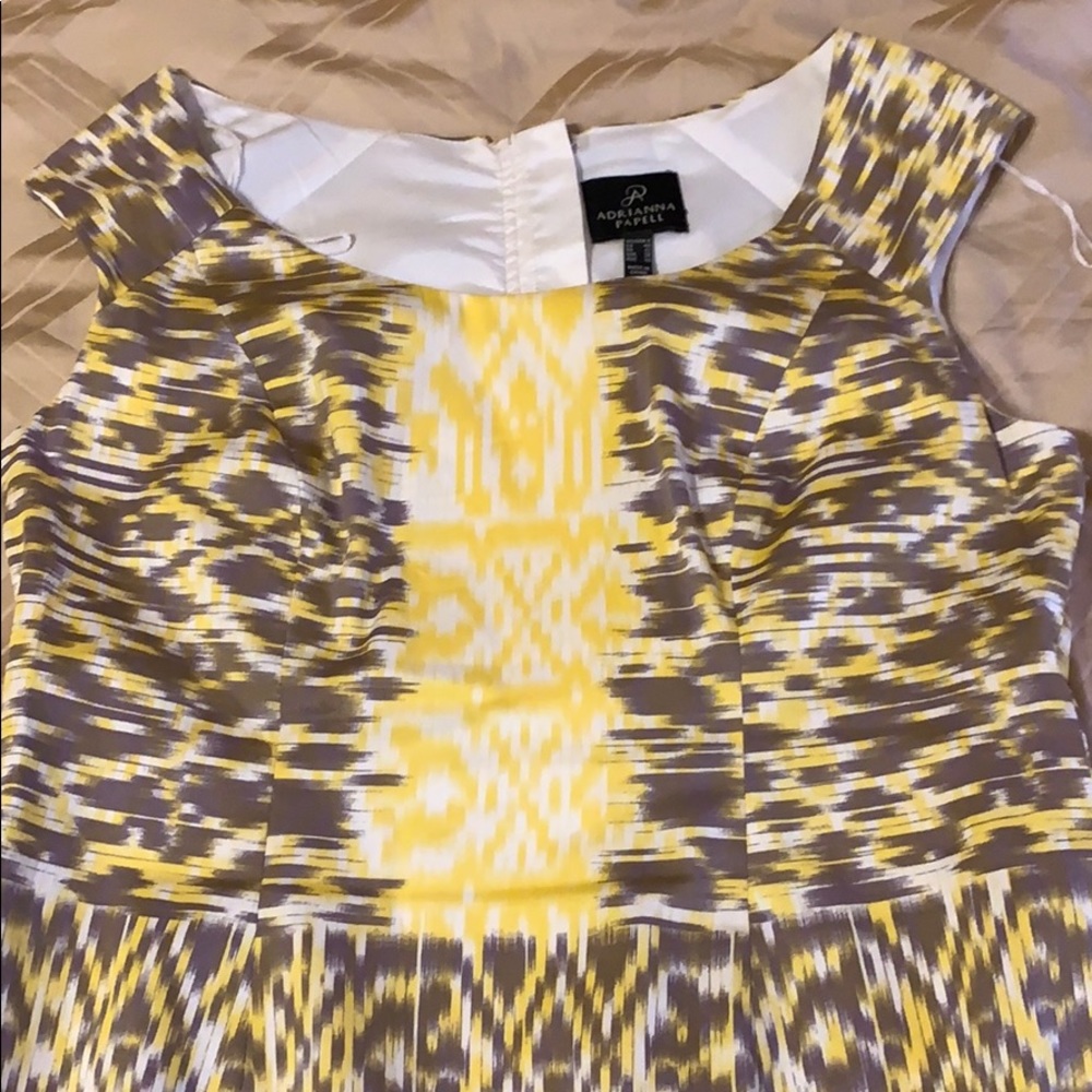 Adrianna Papell linen patterned dress